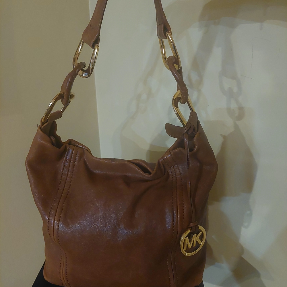 Michael Kors Brown Leather Shoulder Bag